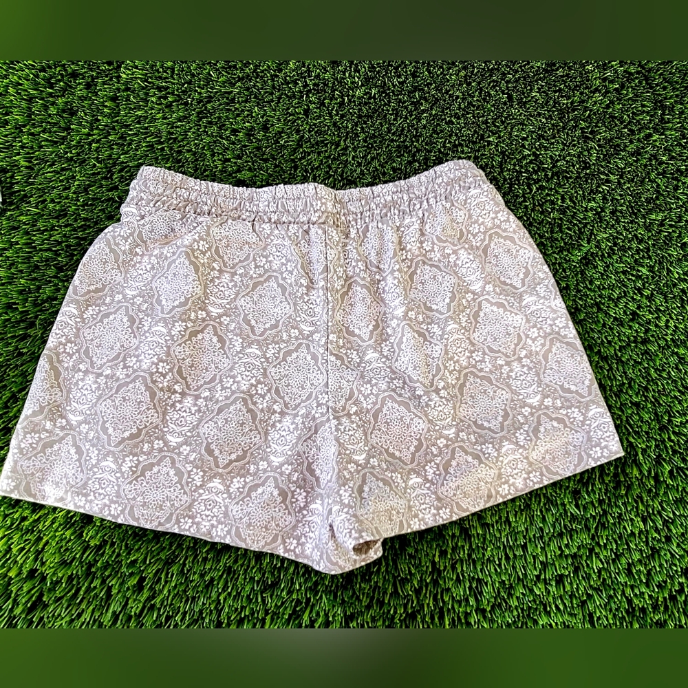 Pink Rose Patterned Lounge Shorts - Size S
